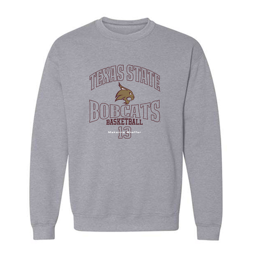 Texas State - NCAA Women's Basketball : Makenna Shaffer - Classic Fashion Shersey Crewneck Sweatshirt-0