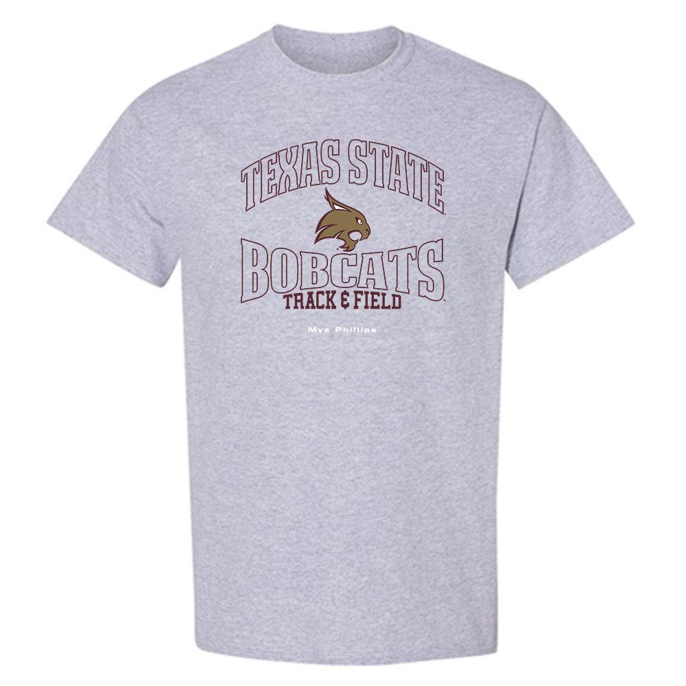 Texas State - NCAA Women's Track & Field : Mya Phillips - Classic Fashion Shersey T-Shirt-0
