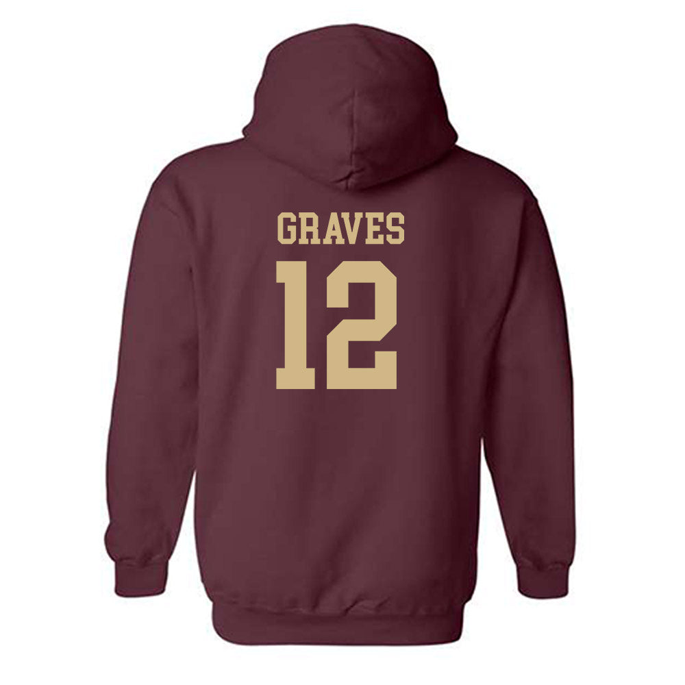 Texas State - NCAA Football : Lakeyleon Graves - Classic Shersey Hooded Sweatshirt-1