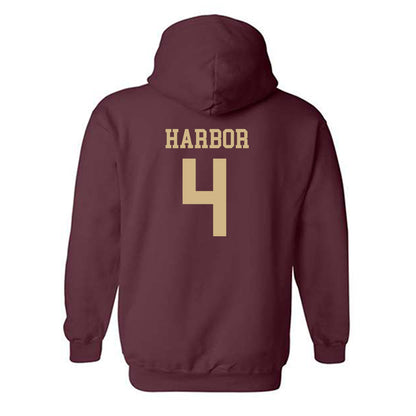 Texas State - NCAA Women's Basketball : Myla Harbor - Classic Shersey Hooded Sweatshirt-1
