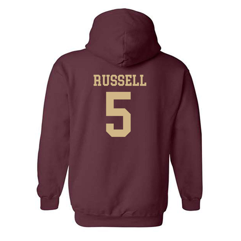 Texas State - NCAA Football : Donterry Russell - Classic Shersey Hooded Sweatshirt-1