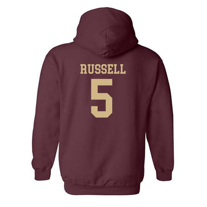 Texas State - NCAA Football : Donterry Russell - Classic Shersey Hooded Sweatshirt-1