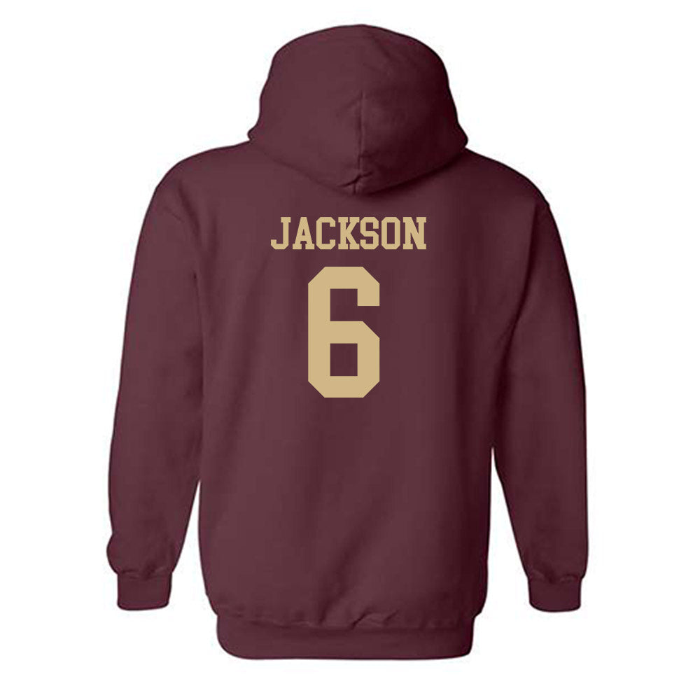 Texas State - NCAA Football : Davian Jackson - Classic Shersey Hooded Sweatshirt-1