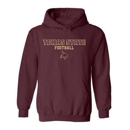 Texas State - NCAA Football : Lakeyleon Graves - Classic Shersey Hooded Sweatshirt-0