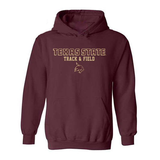 Texas State - NCAA Women's Track & Field : Tateayna Fuller - Classic Shersey Hooded Sweatshirt-0