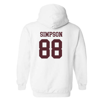 Texas State - NCAA Football : Jake Simpson - Classic Shersey Hooded Sweatshirt-1