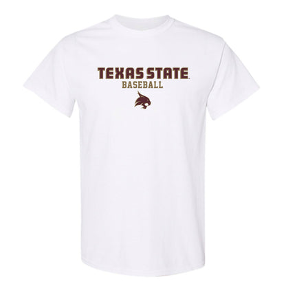 Texas State - NCAA Baseball : Titan Targac - Classic Shersey T-Shirt-0