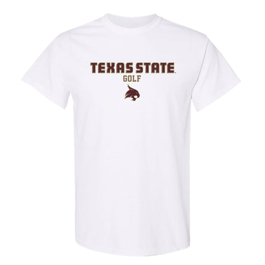 Texas State - NCAA Men's Golf : Lucky Cruz - Classic Shersey T-Shirt-0