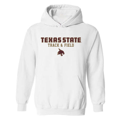 Texas State - NCAA Women's Track & Field : Kathryn Evans - Classic Shersey Hooded Sweatshirt-0