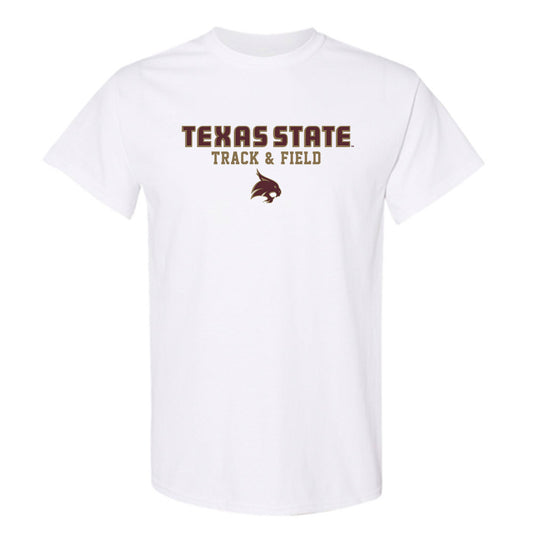 Texas State - NCAA Men's Track & Field : Giovonni Walker - Classic Shersey T-Shirt-0