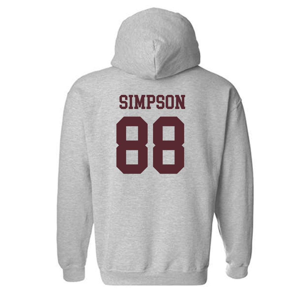 Texas State - NCAA Football : Jake Simpson - Classic Shersey Hooded Sweatshirt-1