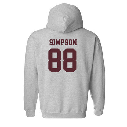 Texas State - NCAA Football : Jake Simpson - Classic Shersey Hooded Sweatshirt-1