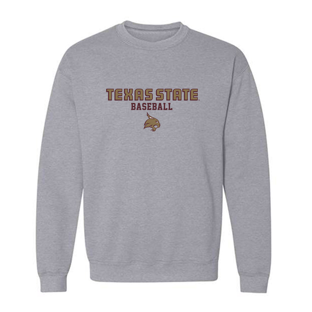 Texas State - NCAA Baseball : Titan Targac - Crewneck Sweatshirt-0
