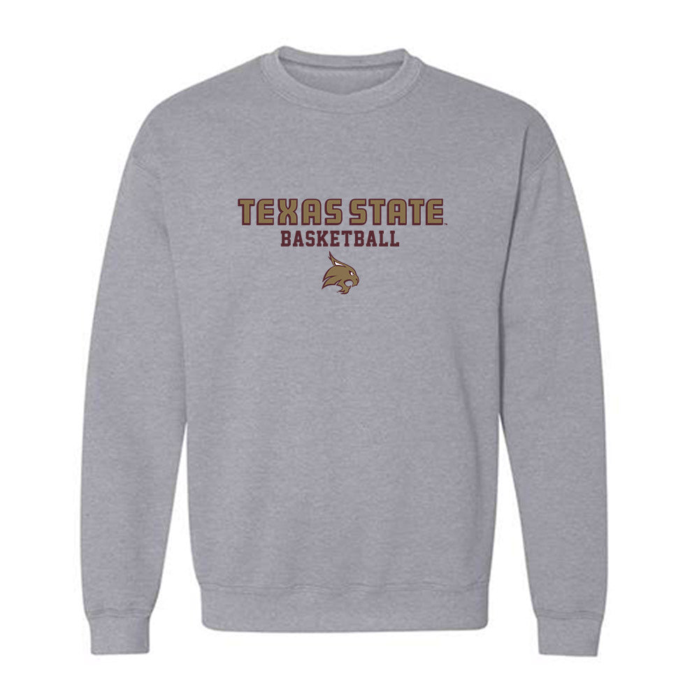 Texas State - NCAA Men's Basketball : Dj Hall - Crewneck Sweatshirt-0