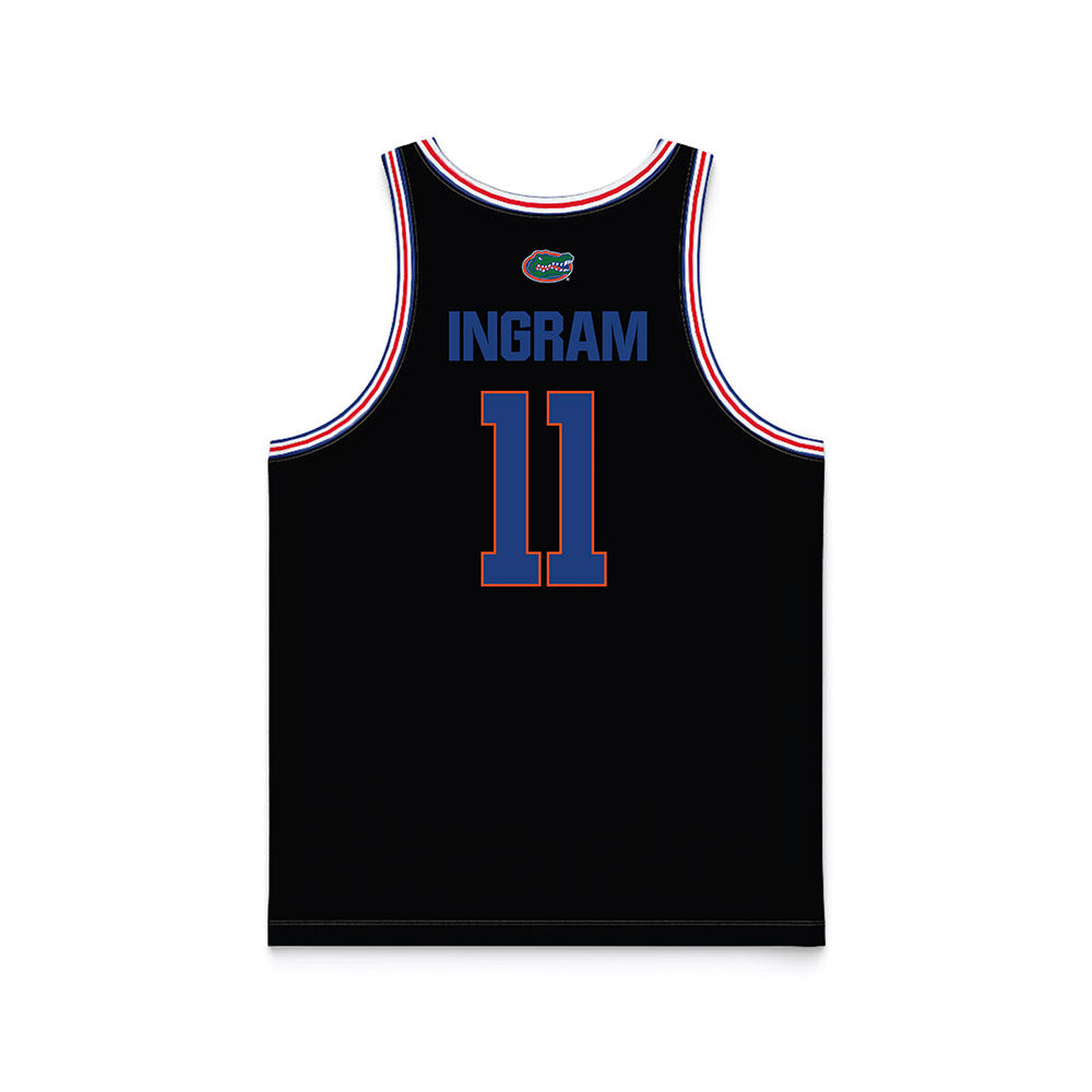 Florida - NCAA Men's Basketball : CJ Ingram - Black Basketball Jersey-1