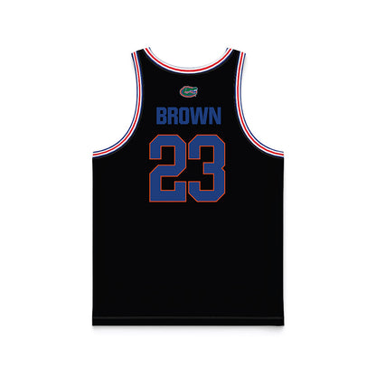 Florida - NCAA Men's Basketball : AJ Brown - Black Basketball Jersey-1