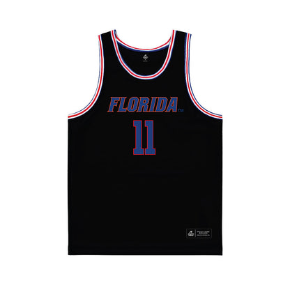 Florida - NCAA Men's Basketball : CJ Ingram - Black Basketball Jersey-0