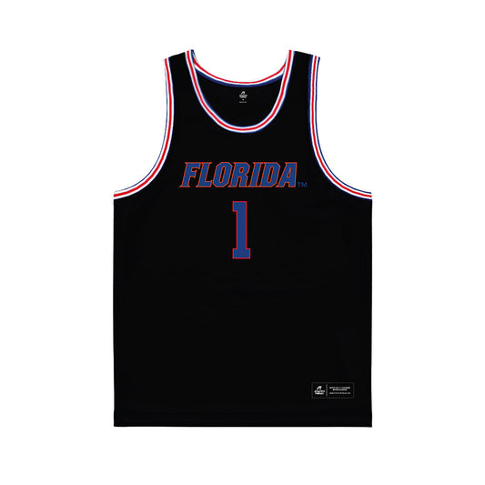 Florida - NCAA Men's Basketball : Xaivian Lee - Black Basketball Jersey-0