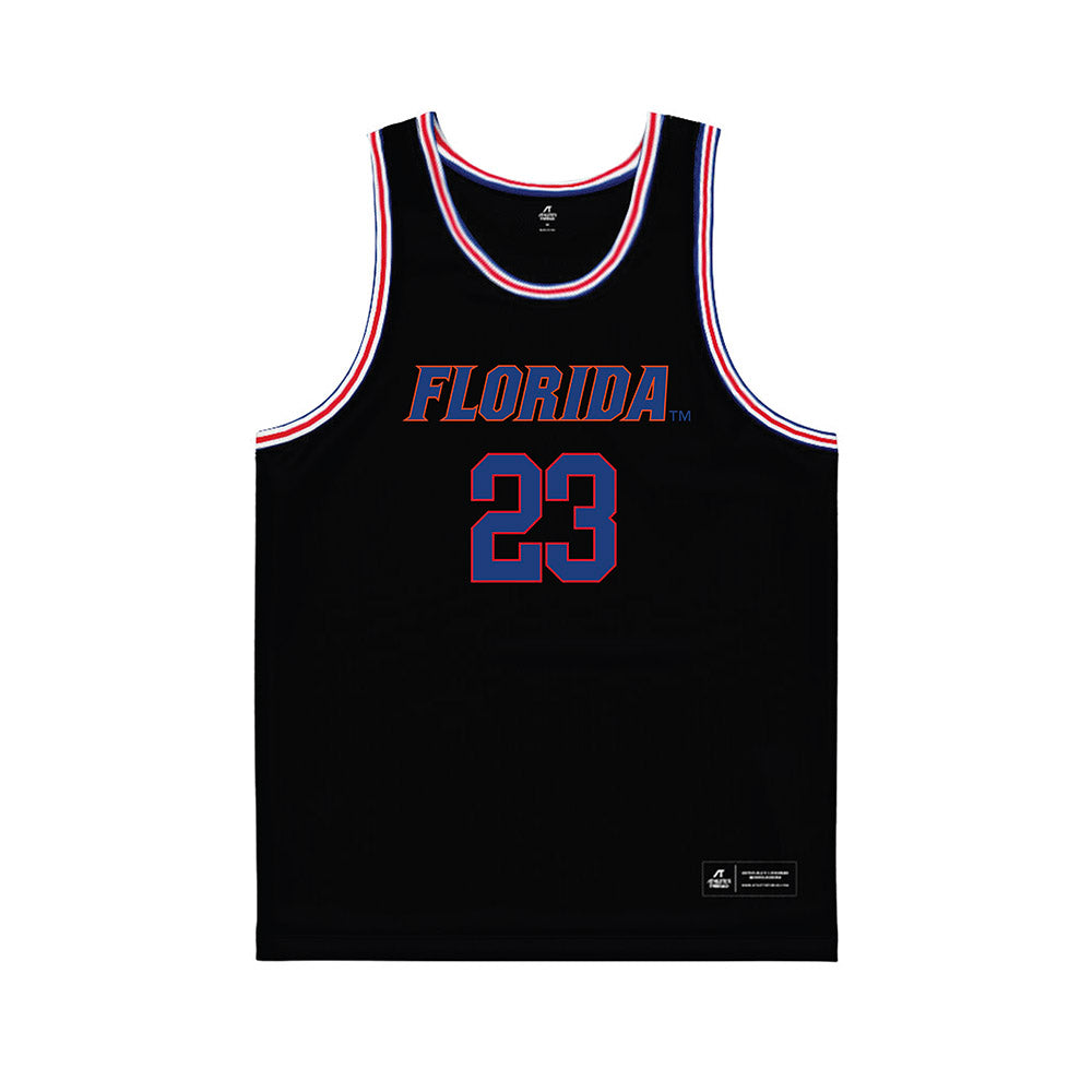 Florida - NCAA Men's Basketball : AJ Brown - Black Basketball Jersey-0