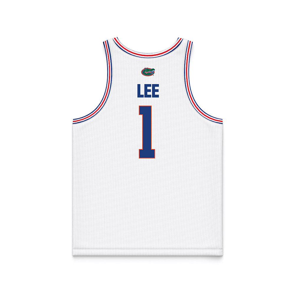 Florida - NCAA Men's Basketball : Xaivian Lee - White Basketball Jersey-1
