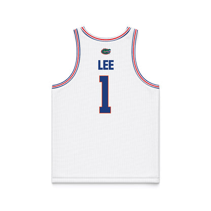 Florida - NCAA Men's Basketball : Xaivian Lee - White Basketball Jersey-1