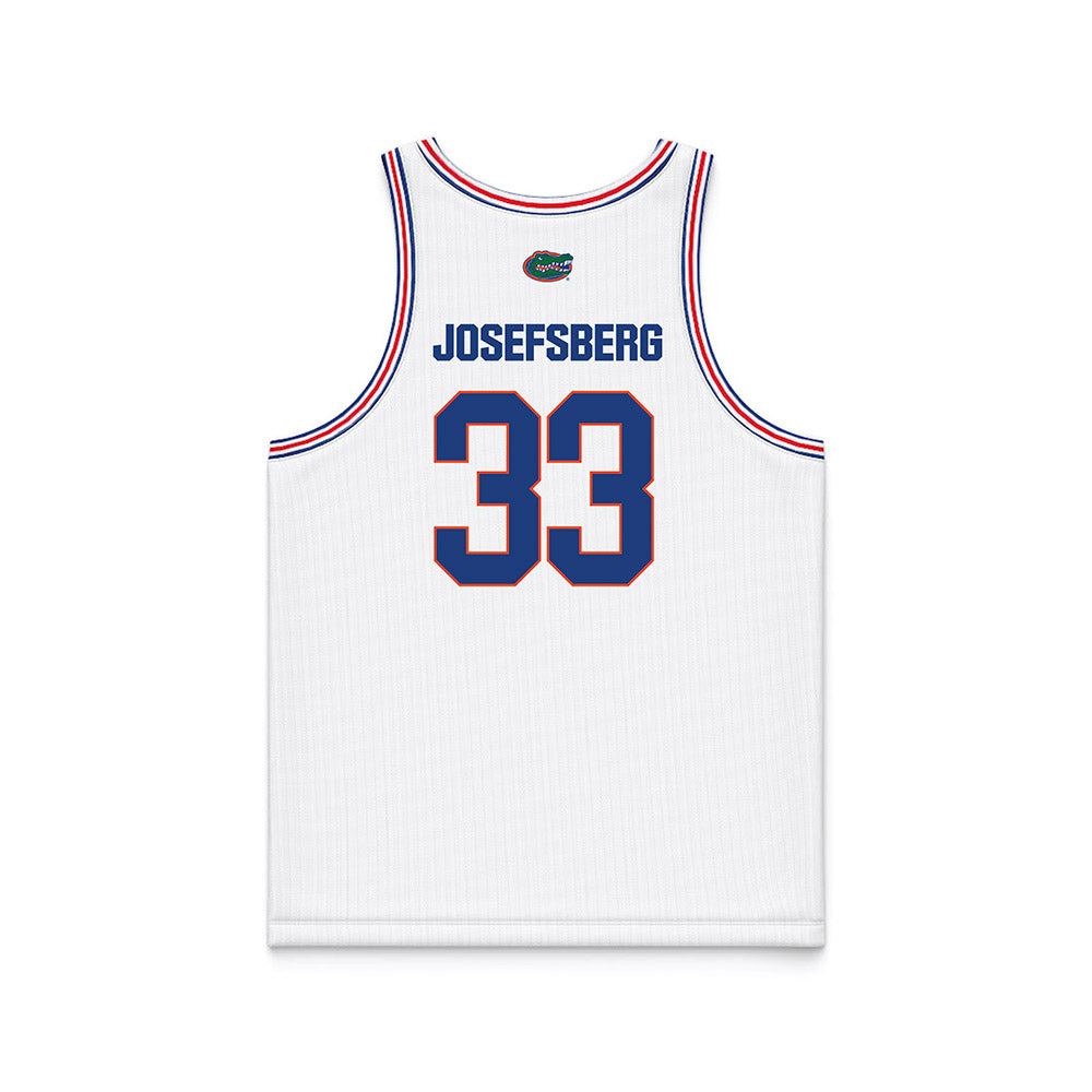 Florida - NCAA Men's Basketball : Cooper Josefsberg - White Basketball Jersey