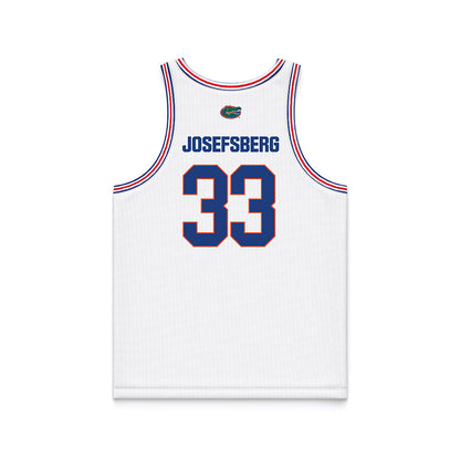 Florida - NCAA Men's Basketball : Cooper Josefsberg - White Basketball Jersey
