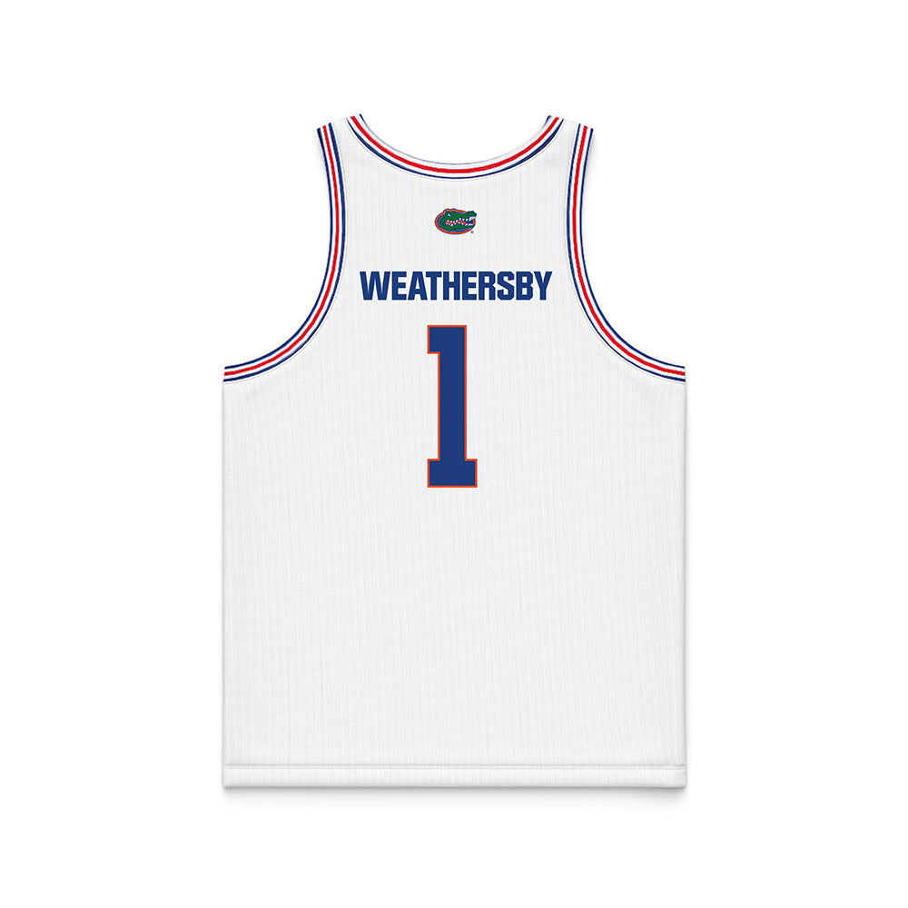 Florida - NCAA Women's Basketball : Jade Weathersby - White Basketball Jersey-1