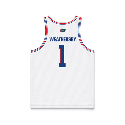 Florida - NCAA Women's Basketball : Jade Weathersby - White Basketball Jersey-1