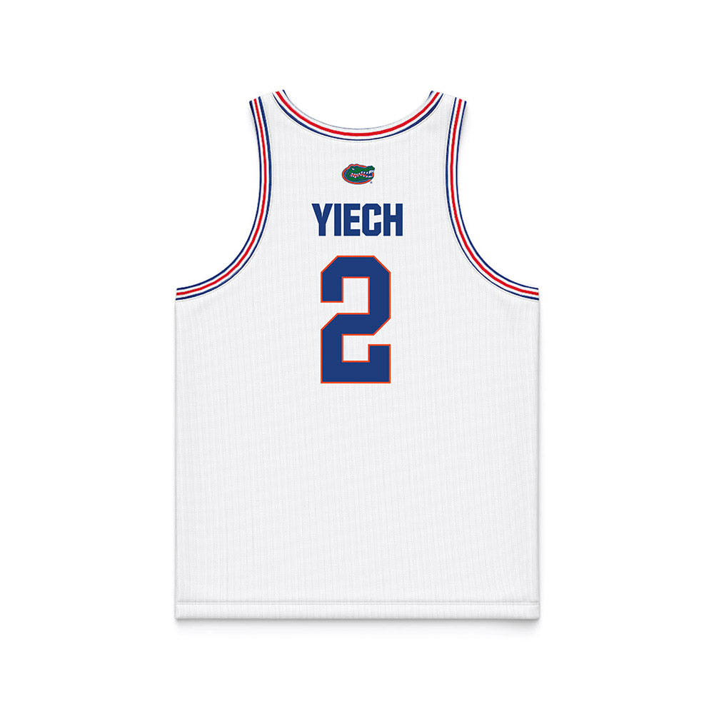 Florida - NCAA Women's Basketball : Nyadieng Yiech - White Basketball Jersey-1