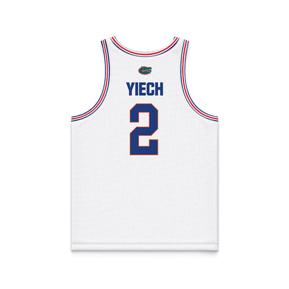Florida - NCAA Women's Basketball : Nyadieng Yiech - White Basketball Jersey-1