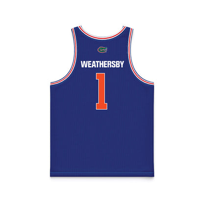 Florida - NCAA Women's Basketball : Jade Weathersby - Royal Basketball Jersey-1