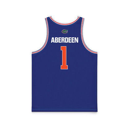Florida - NCAA Men's Basketball : Denzel Aberdeen - Royal Basketball Jersey-1