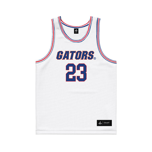 Florida - NCAA Women's Basketball : Alivia McGill - White Basketball Jersey