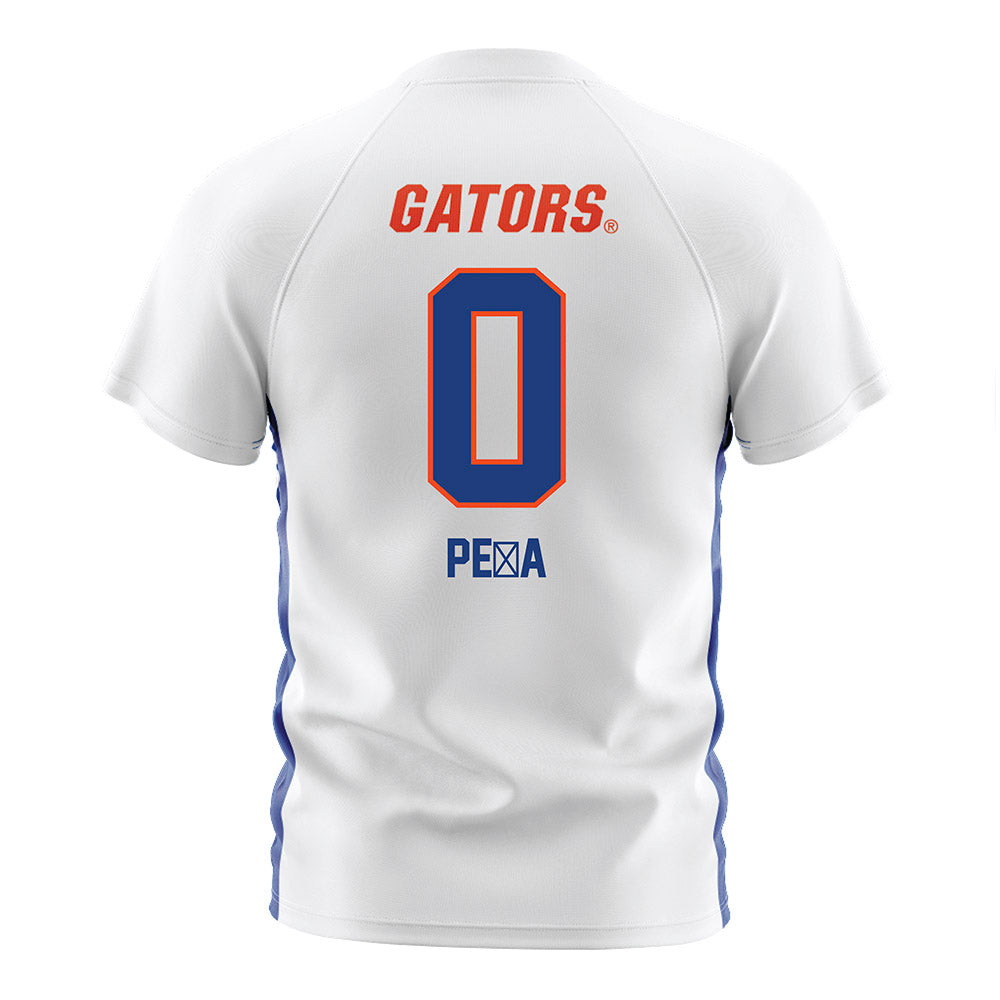 Florida - NCAA Women's Soccer : Paloma Pe�a - White Soccer Jersey-1