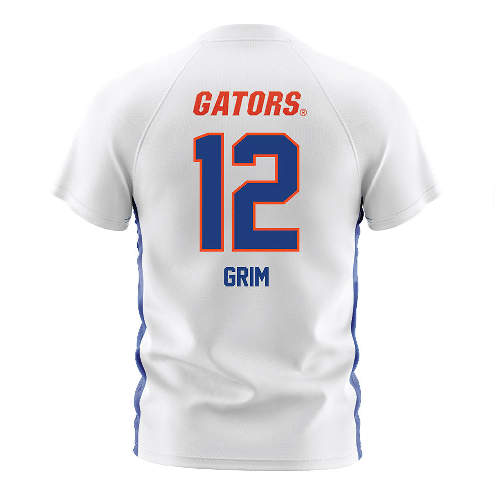 Florida - NCAA Women's Soccer : Charlotte Grim - White Soccer Jersey-1