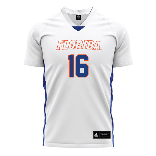 Florida - NCAA Women's Soccer : Courtney Hogan - White Soccer Jersey-0