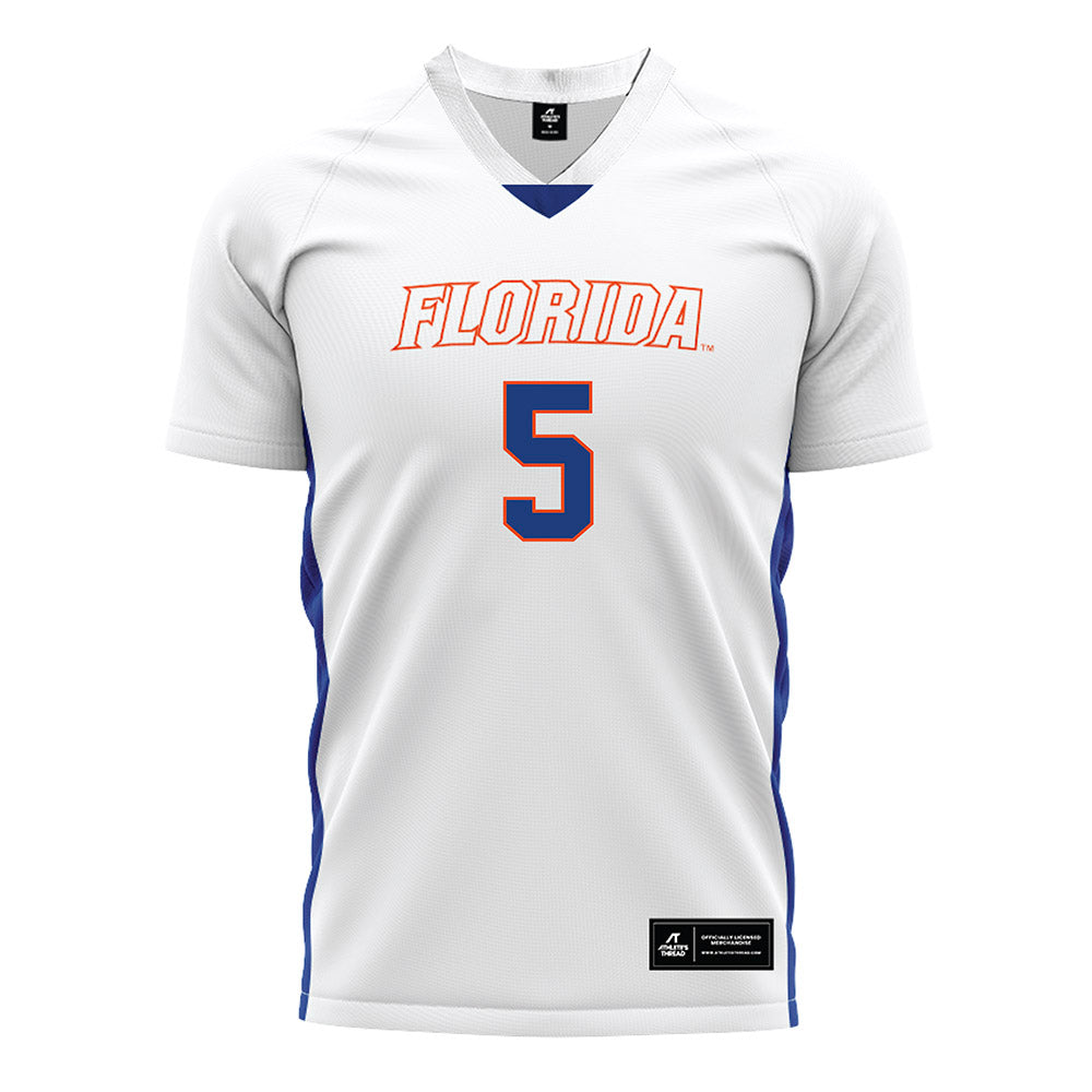 Florida - NCAA Women's Soccer : Mia Gray - White Soccer Jersey-0
