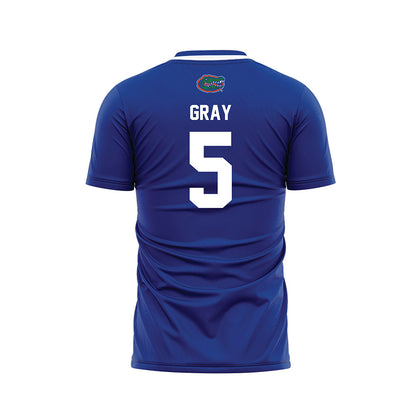 Florida - NCAA Women's Soccer : Mia Gray - Royal Soccer Jersey-1