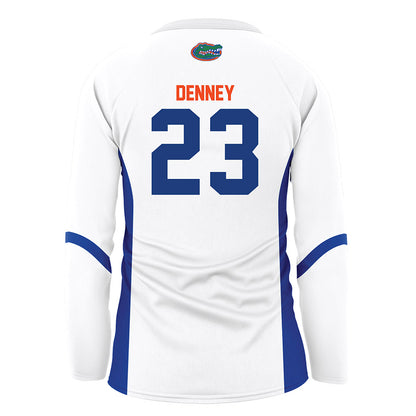 Florida - NCAA Women's Volleyball : Bri Denney - White Volleyball Jersey-1