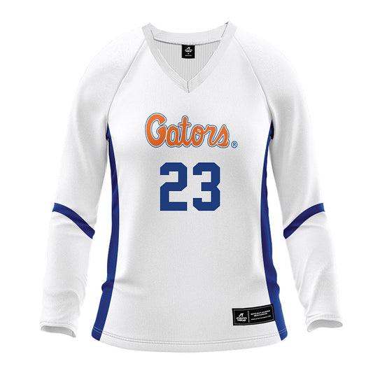 Florida - NCAA Women's Volleyball : Bri Denney - White Volleyball Jersey-0