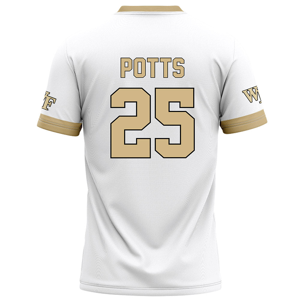 Wake Forest - NCAA Football : Eli Potts - White Football Jersey-1