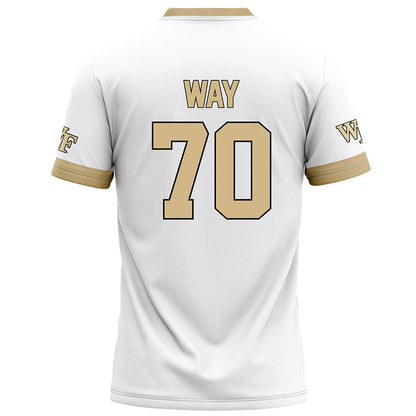 Wake Forest - NCAA Football : Will Way - White Football Jersey-1