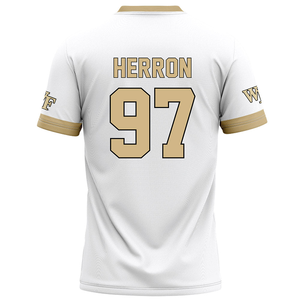 Wake Forest - NCAA Football : Matthew Herron - White Football Jersey-1