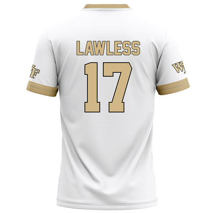 Wake Forest - NCAA Football : Grant Lawless - White Football Jersey-1