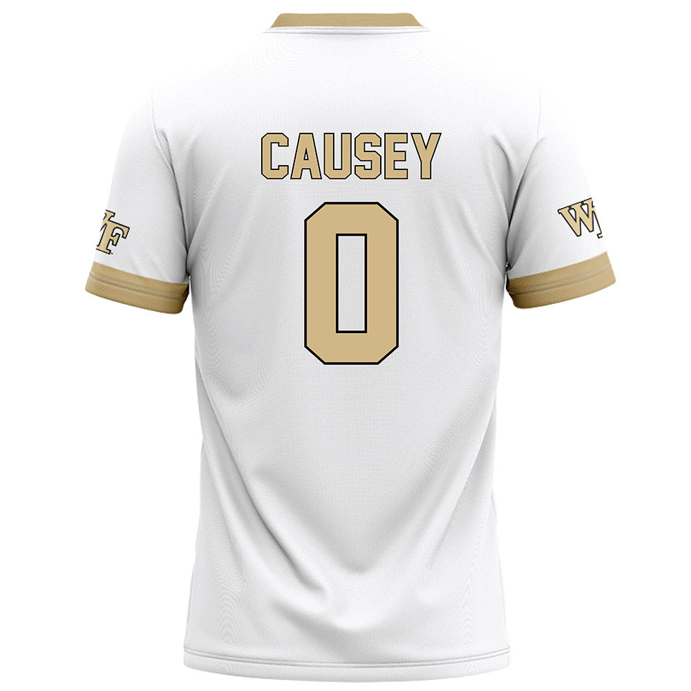 Wake Forest - NCAA Football : Bernard Causey - White Football Jersey-1