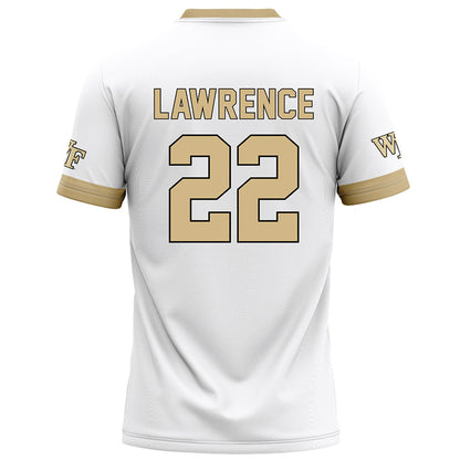 Wake Forest - NCAA Football : Deuce Lawrence - White Football Jersey-1