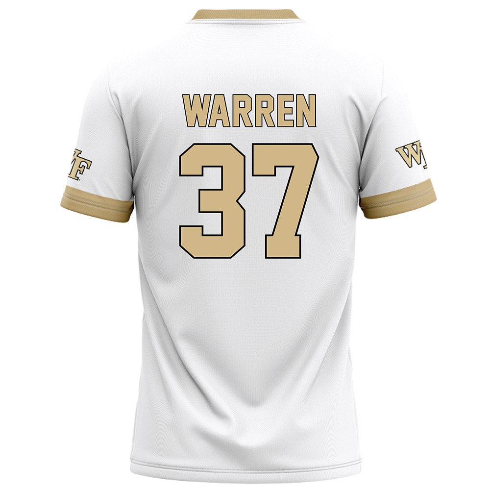 Wake Forest - NCAA Football : Larry Warren - White Football Jersey-1