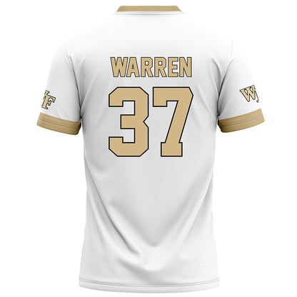 Wake Forest - NCAA Football : Larry Warren - White Football Jersey-1