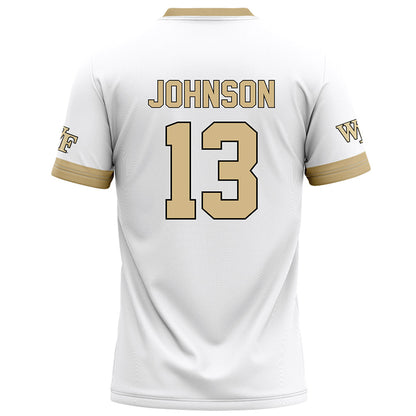 Wake Forest - NCAA Football : Billy Johnson - White Football Jersey-1